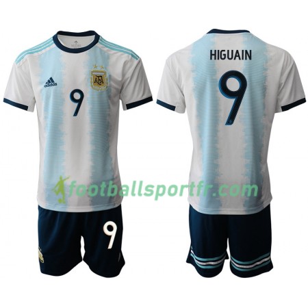 Tenue Argentine HIGUAIN 9 Enfant Domicile Copa América 2019 Maillot de Foot